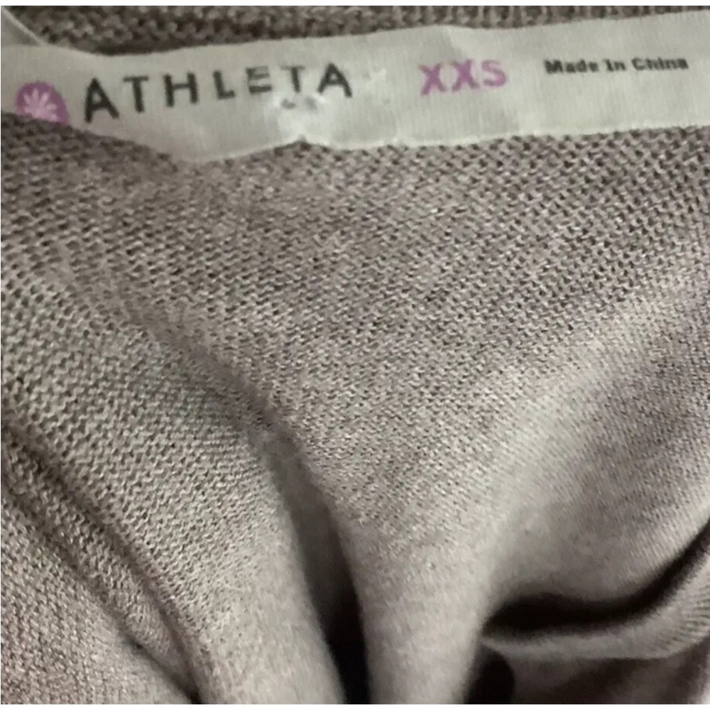 Athleta Sz XXS Intent Mini Sweater Dress Brown Cotton Polyester Short Sleeve - Picture 5 of 6